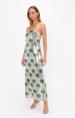 Lizzy Midi Dress ~ Disco Palm Sequins