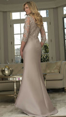 Marsoni MV1357 Mother of the Bride Floral Lace Applique Long Formal Dress