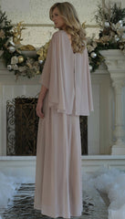 Marsoni MV1361 Beaded Applique Long Formal Metallic Mother of the Bride Dress