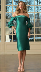 Marsoni MV1370 Short Fitted Knee Length Cocktail Dress