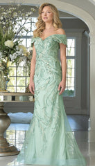 Marsoni MV1372 Beaded Long Formal Mermaid Evening Dress