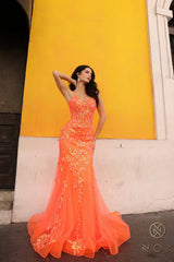 Nox Anabel Q1390 Sequins Mermaid Long Prom Gown