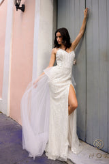 Nox Anabel Y1475 Long Fitted Formal Overskirt Prom Dress