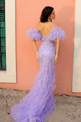 Nox Anabel Y1476 Long Formal Detachable Sleeves Prom Dress