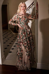 Andrea & Leo A0926 Long Sleeve Sequin Prom Dress