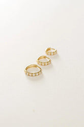 Micro Opal Hoop Earring