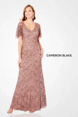 Cameron Blake 221681W Long Plus Size Beaded Formal Evening Dress