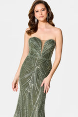 Ivonne D ID305 Beaded Formal Long Sequin Evening Gown