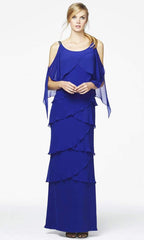 Alexander by Daymor 371 Long Ruffle Formal Dress