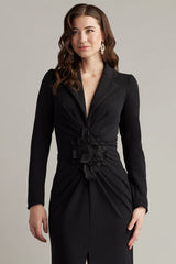 Tadashi Shoji BOS25531L Long Ruffle Formal Mother of the Bride Dress