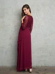 Eva Fashion 3446 Long Mother of the Bride Lace Formal Dress