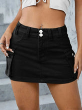 Cargo Pocket Low Waist Skirt