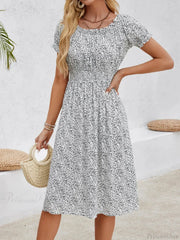 Casual Bohemian Beach Floral Dress
