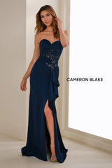 Cameron Blake CB902 Long Formal Beaded Applique Mermaid Evening Gown