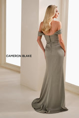 Cameron Blake CB902 Long Formal Beaded Applique Mermaid Evening Gown