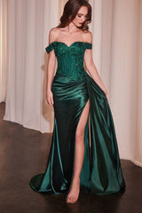 LaDivine CD803 Fitted Sequin Long Prom Evening Dress