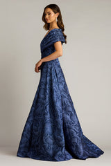 Pleated Long Formal Floral Dress by Tadashi Shoji CHN25179L