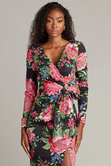 Tadashi Shoji CII24469L Long Printed Formal Floral Dress