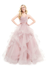 Prom Long Formal Glitter Mesh Ball Gown by Colors 2381