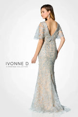 Ivonne D ID905SLV Mermaid Long Formal Mother of the Bride Dress
