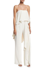 Tube Top Sleeveless Lace-up Jumpsuit