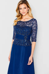 Cameron Blake 114657SL Mother of the Bride Long Formal A Line Dress