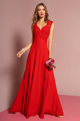 Empire Waist Long Prom Dress Formal