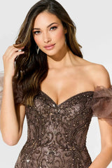 Ivonne D ID926 Long Mermaid Evening Beaded Formal Dress