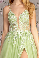 Glitter A Line Long Formal Prom Gown