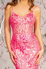 Long Formal Glitter Evening Prom Gown