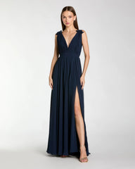Long Sleeveless Formal Chiffon Gown by Mac Duggal 55321