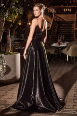 A-Line Long Formal Slit Bolero Prom Dress by LaDivine J882