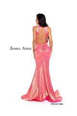 Jessica Angel Long Halter Formal Prom Dress 932