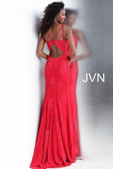 Jovani 66971 Long Fitted Formal Lace Prom Gown