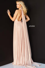 Jovani 07247 Halter Long Formal Evening Dress