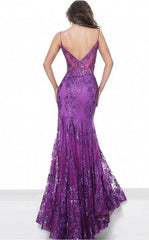 Prom Long Spaghetti Straps Mermaid Gown by Jovani 3675