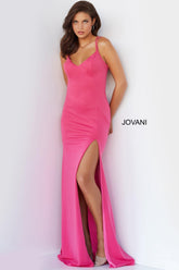 Jovani 07402 Spaghetti Strap Long Prom Gown