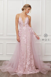 Long Blush Gown Prom Dress