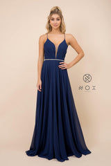 Long Deep V-Neck Dress Prom Dress