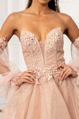 Long Formal Glitter Evening Prom Dress
