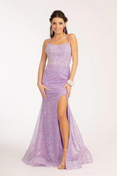 Long Formal Mesh Mermaid Prom Dress
