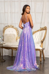 Long Formal Spaghetti Strap Prom Dress