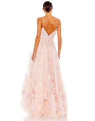 High Low Spaghetti Strap Prom Gown High Low Detail Mac Duggal 11293