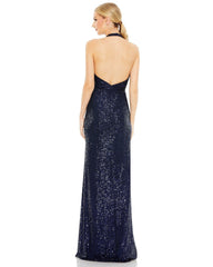 Long Formal Halter Prom Dress by Mac Duggal A11277