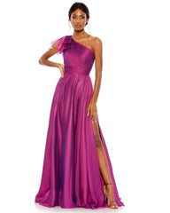 Long Formal Pleated Prom Dress Pleated Detail Mac Duggal 67476