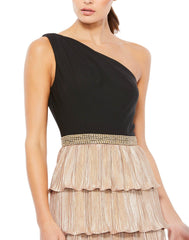 Long One Shoulder Formal Prom Gown One Shoulder Detail Mac Duggal 26541