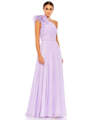 Long One Shoulder Formal Prom Gown One Shoulder Detail Mac Duggal 49536