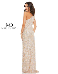 Long One Shoulder Prom Dress One Shoulder Detail Mac Duggal 10729