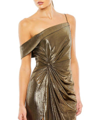 Prom Long Formal Metallic Dress Metallic Fabric Mac Duggal 26728