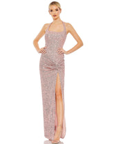 Prom Long Halter Evening Gown Halter Neckline Mac Duggal 11279